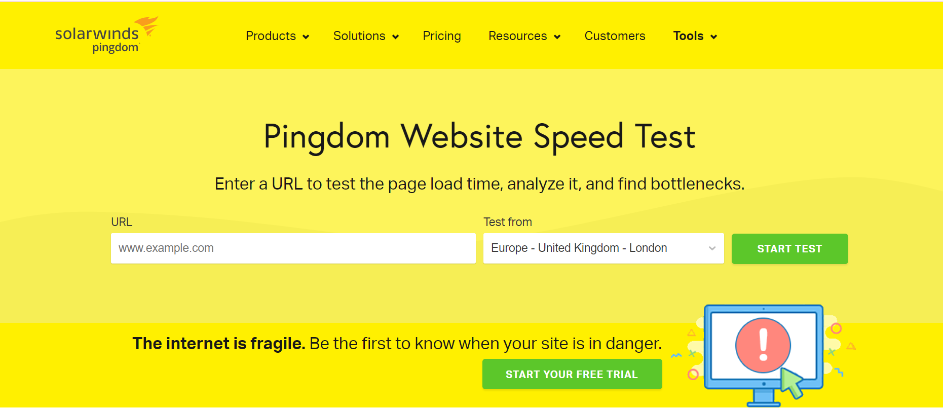 Pingdom Website Speed Test